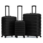 Flight Knight Set of 3 Lightweight 4 Wheel ABS Hard Case Suitcases Cabin & Hold Luggage Options Approved for Over 100 Airlines Including easyJet, British Airways, Ryanair, Jet2 & Many More