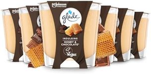 Glade Jar Candle, Scented Candle Infused with Essential Oils, Up to 42 Hour Burn Time, Honey & Chocolate, Pack of 6 (6 x 129g)