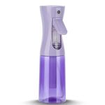 Zuhose Continuous Hair Mister, 6.8OZ /200ML Fine Mist Spray Bottle for Salons, Barber, Plants, Skin Care, Cleaning (Clear Purple, 1 Pack)