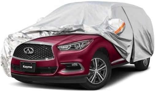 Kayme 6 Layers SUV Car Cover Custom Fit for Infiniti QX60（2013-2024） Waterproof All Weather for Automobiles, Outdoor Full Cover Rain Sun UV Protection.Silver