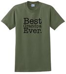 Best Grandpa Ever T-Shirt 2XL Military Green