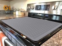 Silicone Stove Top Covers for Electric Stoves, Extra Large Stovetop Mat,Cooktop Protector,XL Dish Drying Mats for Kitchen - Grey