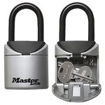 MASTER LOCK Mini Portable Key Safe [XS Size] [Outdoor]- 5406EURD - Key Lock Box with Shackle, Gray