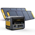 VTOMAN FlashSpeed 1500 Power Station with 2*220W Pro Solar Panel, 1500W/1548Wh LiFePO4 Battery Solar Generator with 230V AC Output/Input, 100W USB Port, UPS for Outdoor Indoor, Full Charge within 1H