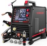YESWELDER Multifunctional Welders Combo&Plasma Cutter, 6-In-1 MIG/Flux Core MIG/CUT/TIG/Stick/Spool Gun Compatible, 200A MIG/TIG/Stick & 50A CUT, 110V/220V MCT-520
