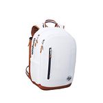 Wilson Unisex-Adult Roland Garros Tour Backpack, White, 2 Rackets