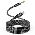 Magnetic Aux to USB C Cord, 3.3ft Coiled USB C to 3.5mm Audio Aux Jack Cable, Type C to Aux Headphone Male Adapter for iPhone 15, Samsung Galaxy S23, iPad Pro, Pixel, Android