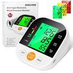 Blood Pressure Monitor, 2x99 Memory with Upper Arm Large Cuff 22-42cm, Automatic Blood Pressure Machine with 3-Color Backlit Hypertension Display Heart Rate Detection