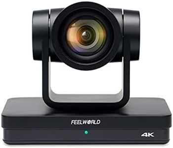 FEELWORLD UHD4K12X 4K PTZ Camera USB POE 12X Optical Pan Tilt Zoom, AI Auto Tracking Fcous SDI HDMI IP Remote Control for Live Streaming Church Video Conference Teaching