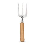 Tools Bae - Garden Hand Fork Stainless Steel with Wooden Handle for Home Gardening | Ergonomic Handle - Ideal for Planting, Spreading Fertilizers, Weeding, Loosening & Transplanting Soil