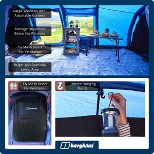 Berghaus Air 600 Nightfall 6-Person Tent – Spacious Family Camping