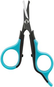 TRIXIE Face And Paw Scissors | Stainless Steel Grooming Scissors For Dogs And Cats | Non-Slip Rubber Handle For Easy Grip | Round-Tip Design Makes It Safe To Use Around Your Pets Face 9Cm