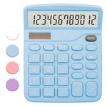 Blue Calculator, Basic Office Calculator, Desktop Calculator 12 Digit, Large LCD Display for Blue Office Supplies with Sensitive Button, Blue Desk Accessories, School Supplies……