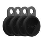 Chipolo LOOP – Rechargeable Bluetooth Tracking tag, Item Locator for Keys & Bags, Compatible with Apple Find My or Find Hub on Android, Out of Range Alerts for Android & Call Your Phone - 4 Pack