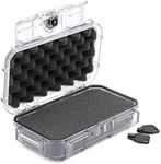 Seahorse 56 Portable Waterproof Hard Protective Micro Case with Accuform Foam - Mil Spec/USA Made / IP67 Waterproof/Lockable/Airtight/Smell Proof - for Hand Tools, Hobby Tools (Clear)