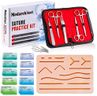 Medarchitect Suture Practice Complete Kit (30 Pieces) for Medical Student Suture Training, Include Upgrade Suture Pad with 14 Pre-Cut Wounds, Suture Tools, Suture Thread & Needle