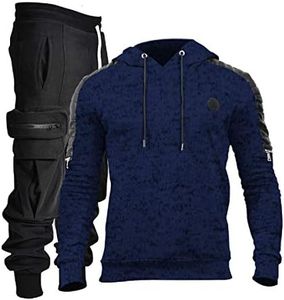 VoLIta mens jogging suits sets, men's tracksuits, men sweatsuits sets, hoodie set for men, Blue