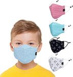 Cenwell Kids 3D Mask Reusable, Washable, Breathable & Comfortable Stylish Face Mask with Adjustable Earloops for Boys Girls Children Gift, Cute Designer Fabric Mask (Pack of 5, Multicolour)