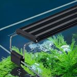 SANSEFERO® Ultra Thin Grass Frame Light for Aquarium Plants,(LY-50S | 9W | 55 CM) Super Slim LED Light for Fish Tank Aquatic Plant Landscape Grow Lighting Bright White and Blue (LY-50S-1.5 Ft)