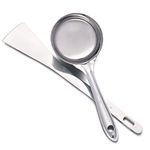 JSM Stainless Steel Perfect Dosa Making Spoon/Ladle_18 cm with Palta/Turner for Dosa / Roti_Set of 2 Pc (Turner 25 cm)