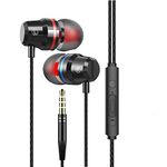 Wired Earbuds with Microphone Noise Cancelling Earphones Headphone for Samsung Galaxy A22 5G A32 5G A42 5G A51 A51 5G A52 A52 5G A71 A72, Moto E, G Play G Power Stylus (Black)