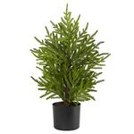 Nearly Natural 2ft. Norfolk Island Pine Natural Look Artificial Tree in Decorative Planter