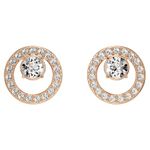 Swarovski womens Hoop Earrings, Creativity Earrings, Crystals,Rose gold-tone plated / White, One Size