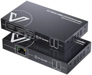 AV Access 4K HDMI KVM Extender, 120m/394ft Ethernet Extender Over Cat5e/6, 1080P@120Hz, 3X USB 2.0 Ports, Zero-Latency, Plug and Play, KVM Webcam Extender for Gaming, Data Centers & Classrooms