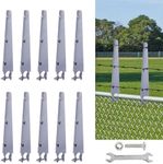 FarmLuLu 10 Pack Barbed Barb Wire Arm Extender for 1-3/8" Chain Link Fence, 15.7" Fence Height Extension, Hot-Dip Galvanized Steel for Dogs Jumping and Privacy Outdoor, All Bolts & Spanner Included