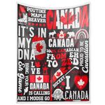 Canadian Blanket, Canadian Gifts, Canada Plush Flannel Blanket for Canadians, Patriotic, Canadian Lovers, Brigh Your Eh Game - 50x60 Inches