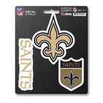 Team ProMark NFL New Orleans Saints Team Decal, 3-Pack, Black, Standard