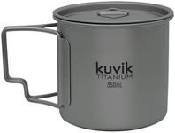 Kuvik Titanium Cup with Lid 350ml (11.8 oz) - Ultralight and Compact Pot for Backpacking, Camping, and Survival