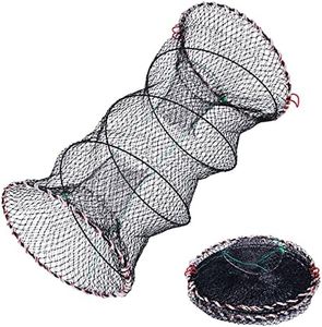 kyaoayo Anglerbasics Portable Crab Trap, Foldable Fish Trap, Nets Fishing Accessories, for Crab Bait, Lobster Crab, Shrimp, Fish Net (Diameter 40 cm)