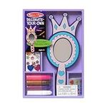 Melissa & Doug Decorate-Your-Own Wooden Princess Mirror Craft Kit White