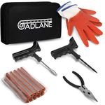 GADLANE Tubeless Tyre Puncture Repair Kit - 7pc Flat Tyre Repair Kit for Car, Motorcycle, Truck, ATV, Jeep, Tractor & More - Tubeless Car Tyre Puncture Repair Kit - Car Emergency Kit Tyre Repair