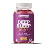 Boldfit BOLDPOPS 6mg Melatonin Sleep Gummies for Men and Women Melatonin Gummies for Men & Women with Ashwagandha, Valerian Root Muscle, Sleep & Rest Support - Strawberry Flavor - 30 Veg Gummies