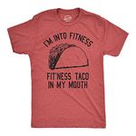 Mens Fitness Taco Funny T Shirt Humorous Gym Graphic Novelty Sarcastic Tee Guys Mens Funny T Shirts Cinco De Mayo T Shirt for Men Funny Fitness T Shirt Red XL