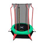 Ultrasport mini trampoline Happy Jump for toddlers between 3 and 5 years of age, with safety net, stable stand, elastic rope system, usable inside and outside, Ø 140 cm