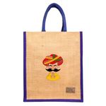 Prakriti Maitri Jute Bags for Shopping with zipper | Customized Lunch Box Bags for Women | Handbag for Return Gifts (MUCCHAD KAKA)