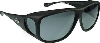 Fitovers Eyewear Sunglasses - Aviator / Frame: Matte Black Lens: Polarvue Grey