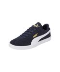 Puma Unisex-Adult Club II Navy-White-Gold Sneaker - 8 UK (39744404)