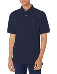 Tommy Hilfiger Men's Big & Tall Short Sleeve Cotton Pique Polo Shirt in Classic Fit, Classic Navy, 3X-Large Big