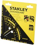 STANLEY 46-053 Heavy-duty Aluminum Adjustable Quick Square for Accurate Measurements Ideal for Home, DIY & Industrial Use, YELLOW & BLACK