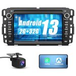 AWESAFE Car Stereo for Chevrolet Silverado GMC Sierra Yukon 2007-2013, Android GPS Navigation Head Unit Radio Replacement with CarPlay Android Auto Multimedia Video Player - with Backup Camera