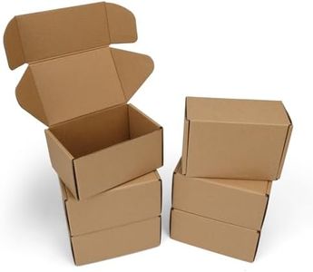 HORLIMER Lot de 6 Petite Boîte Carton d'expédition 15,3x10,2x7,7cm, Boîtes Postales pour l'emballage des Petites Entreprises, Carton de Livraison Pliable pour Expédition Postale, Marron