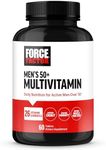 Force Factor Men’s Multivitamin 50 Plus, Multivitamin for Men with 26 Vitamins and Minerals, and Phytonutrients to Support Energy, Immunity, and Muscle Function, 60 Tablets