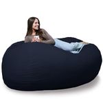 Big Joe 0000657LDS Cobalt XL Fuf Lenox Foam Filled Bean Bag Chair with Liner and Removable Cover, Extra Large with Remvovable