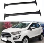 Aluminium, 2pcs Car Roof Rack, Cross Bars Railing Carrier, Load Carrier, Lockable Bike Luggage Rack, Support Rails Travel Accessories, For Fo-rd Ecosport 2013-2020,Matte Black