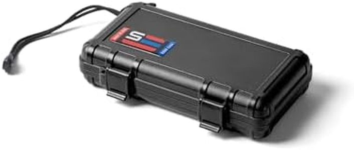 S3 Cases T3000 Waterproof Dry Box Protetive Case - Mil Spec/USA Made/IP67 Waterproof/Lockable/Smell Proof - Phones, Wallets, Keys, Knives, Camping & Watersports Case Size 7.88" x 3.9" x 1.42" (Black)