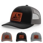 I Will Never Stop Fighting For America, Trump Fight, You Missed Trump Shot Never Surrender Hat, 112 Style Trucker Leather Patch Hat for Men & Women, 6 Panel Baseball Cap with Snapback Enclosure